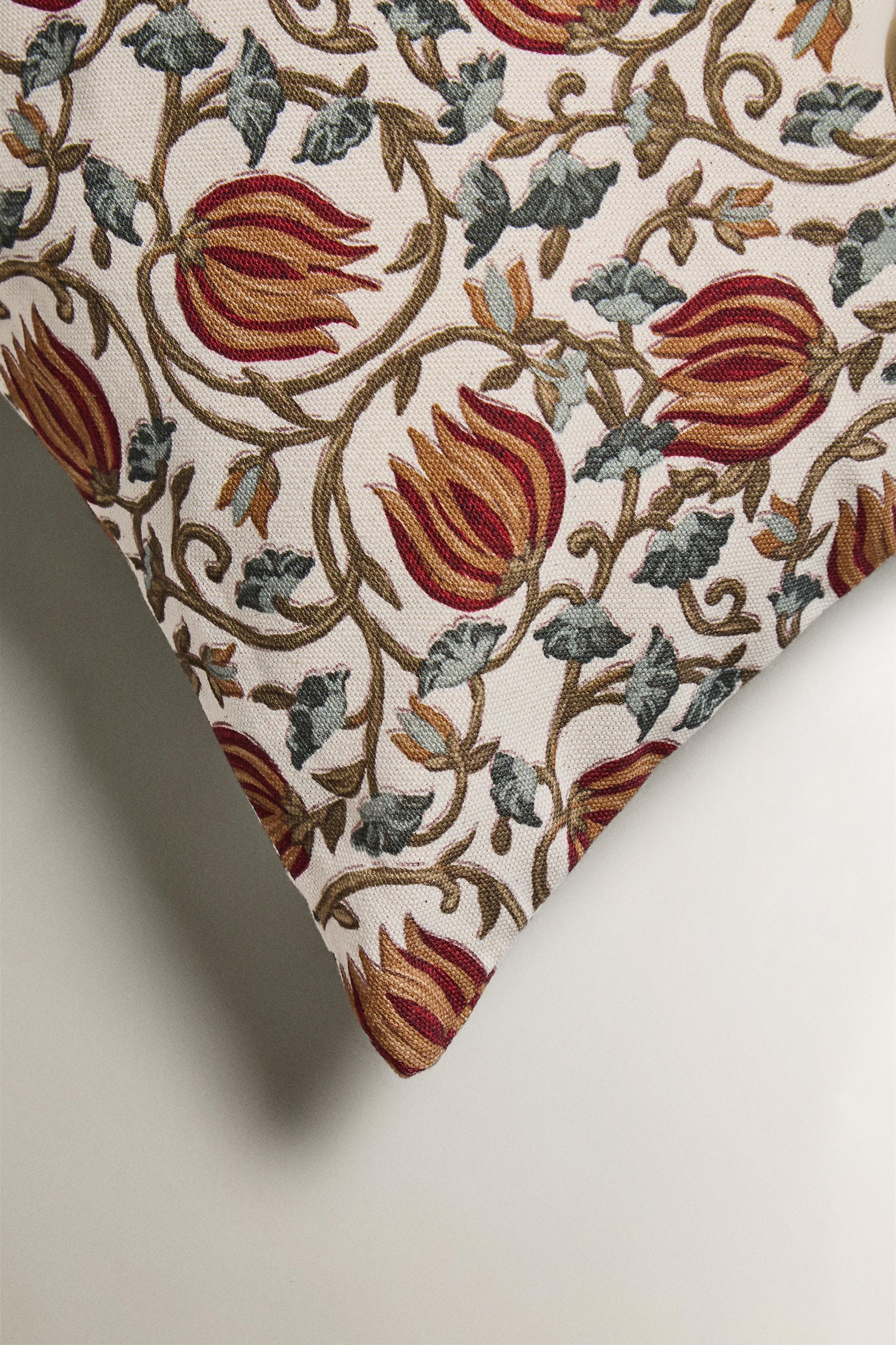 HOUSSE DE COUSSIN IMPRIMÉ FLEURI